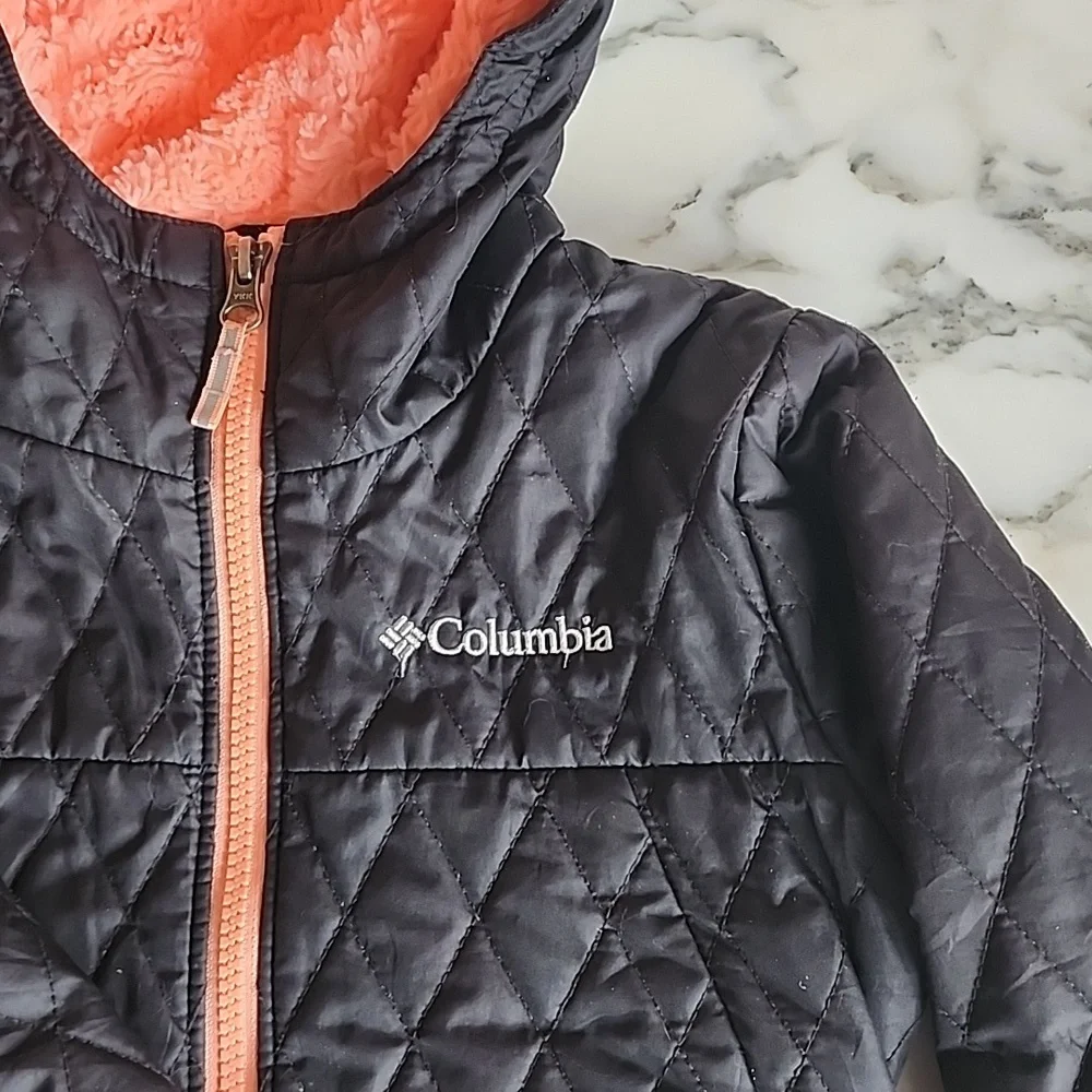 Columbia Bella Plush Quilted Insulated Hooded Jacket Coat Puffer Youth XXS (4-6)